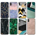 Черный чехол из ТПУ для iphone 5 5s se 6 6s 7 8 plus x 10, силиконовый чехол для iphone XR XS 11 pro MAX, Роскошный чехол с мраморной линией