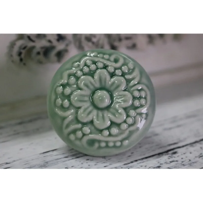 4 шт. круглая керамическая ручка для ящика в стиле ретро | Обустройство дома