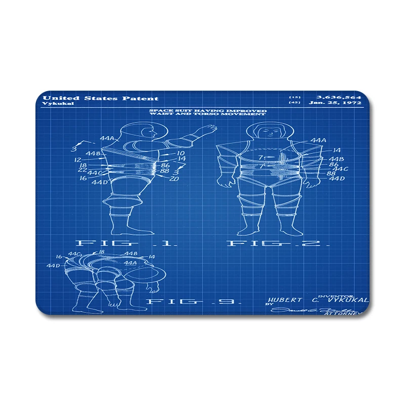 Космический костюм машины корабль патент природа резиновый стол коврик для мыши