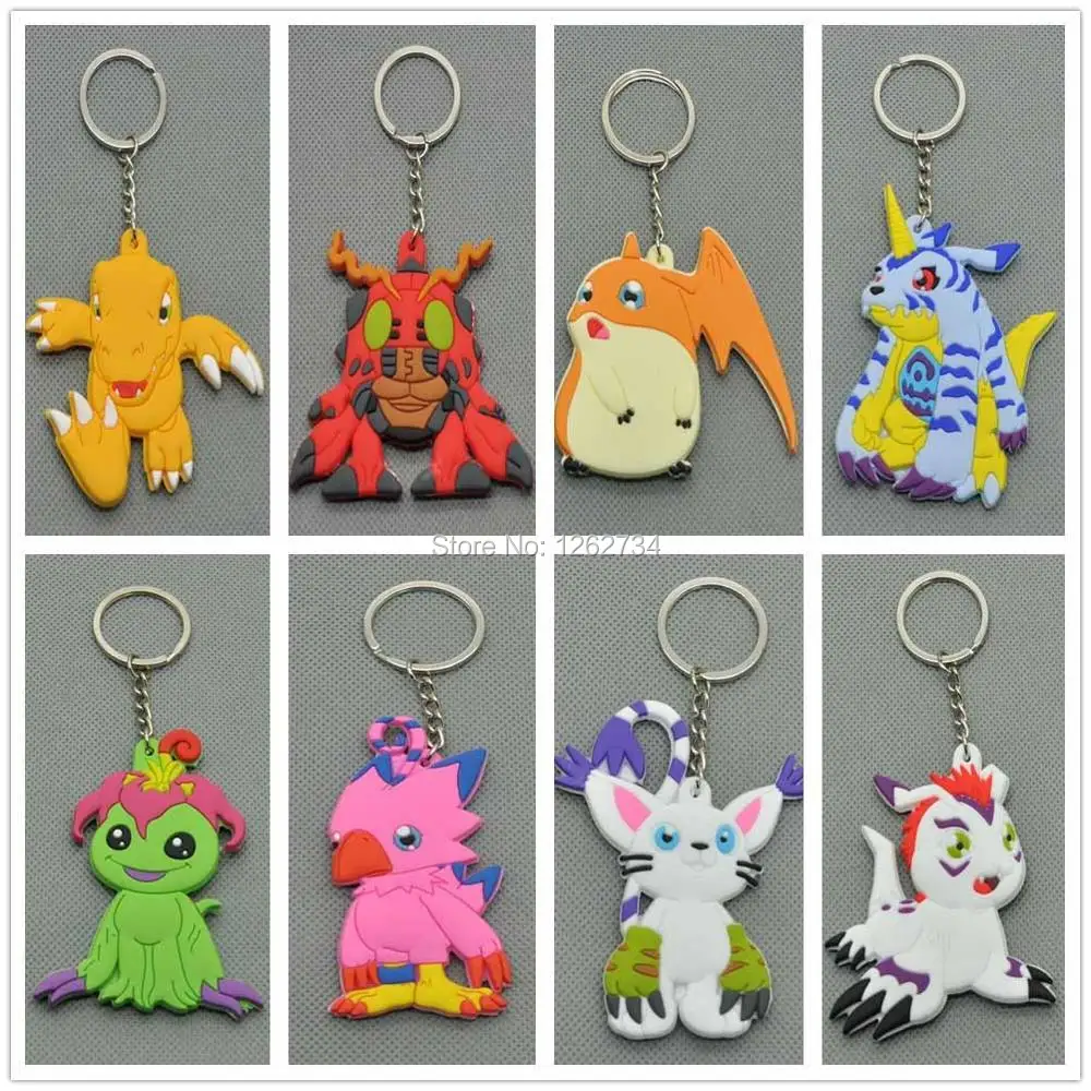 20 штук в партии 8 Стиль Agumon Gomanon Gabumon Tailmon Biyomon Palmon Patamon Tentomon фигурка брелок Подвески