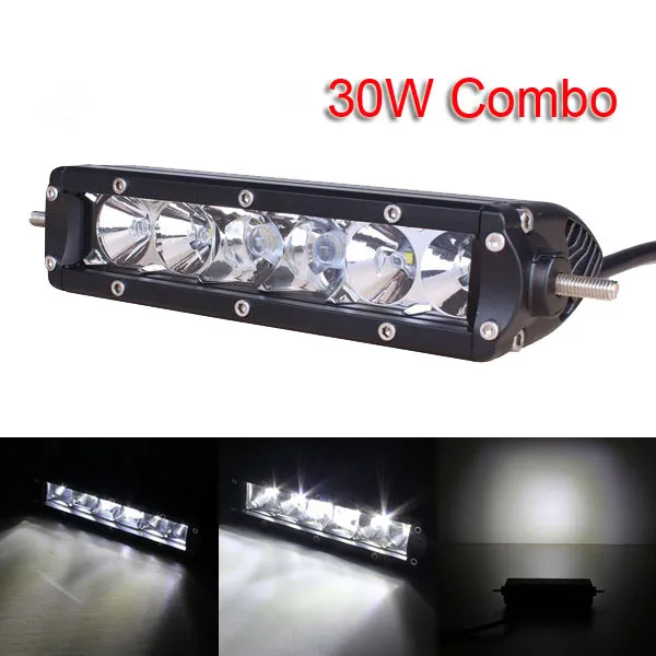 

7inch 30W LED Light Bar Combo Offroad Light 12V 24V For Truck Tractor Trailer Hunting Work Light
