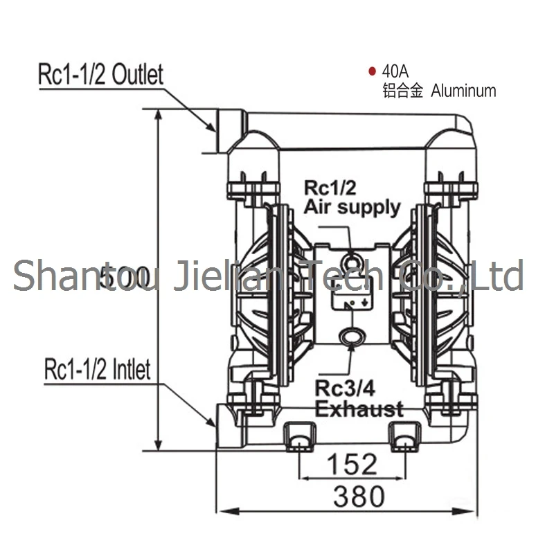 379L/min Aluminium Alloy Double Pump BML-40A PTFE Diaphragm | Инструменты