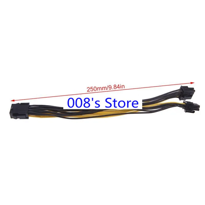 Новый 25 см ПК Питание кабель Процессор Molex 8 Pin до 2 PCI-e (6 + 2) 18AWG Экспресс Графика