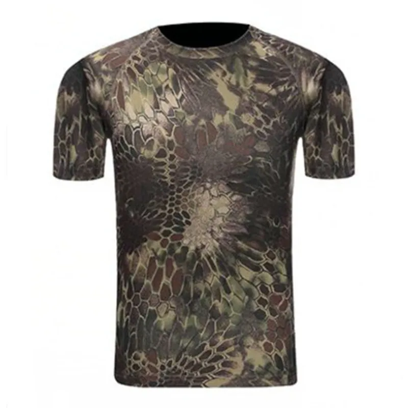Мужская быстросохнущая футболка MEGE летняя дышащая для спорта охоты походов и