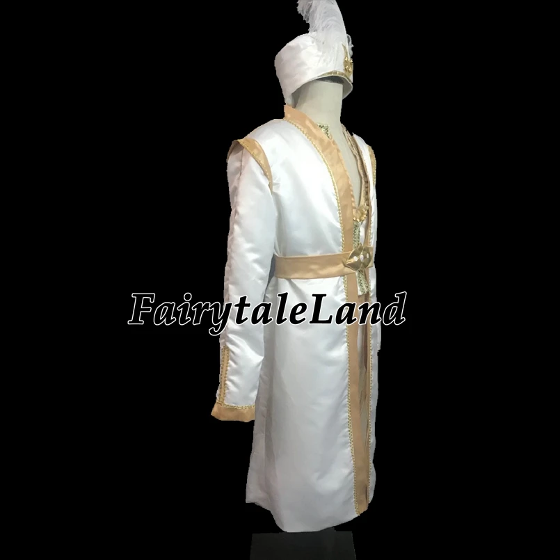 Prince Aladdin Costume Hot Movie Cosplay Aladdin and the Magic Lamp Outfit White Suit Coat