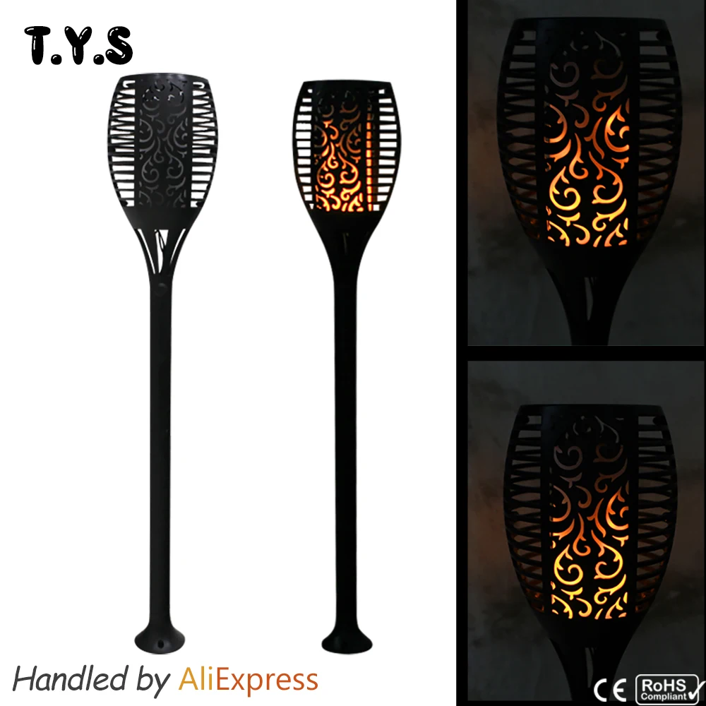Solar Flame Flickering Lawn Lamp Led Dancing Light Waterproof Outdoor Garden decoration Landscape Lighting Path | Освещение