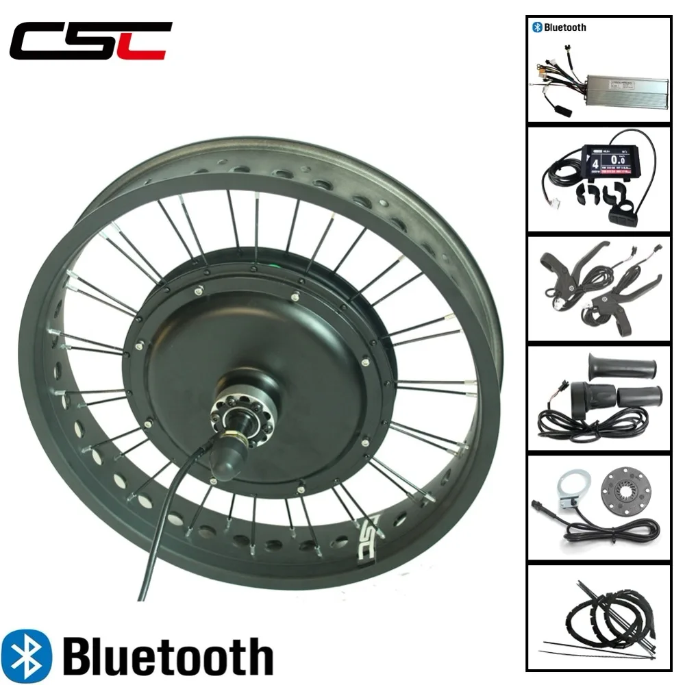 Fat, фара для электровелосипеда в conversion kit Bluetooth 20, 24, 26 Дюймов 4,0 шины 48V 500W ЖК-дисплей дисплей спереди и сзади мотор для центрального движения колеса Электрический Снежный велосипед