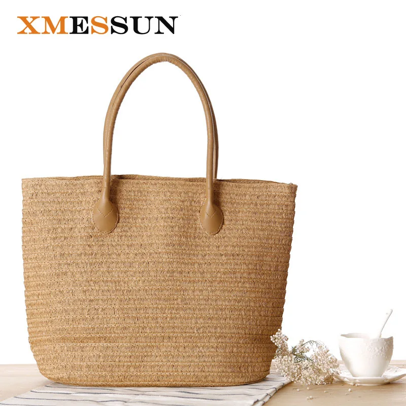 2020 большая пляжная сумка на лето большие соломенные сумки плетеные тоуты ручной