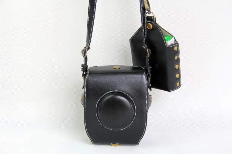 Black Новейший чехол из искусственной кожи для камеры, Наплечная Сумка для Fujifilm Instax SQ10 Fuji SQ10 7 цветов - Цвет: Black