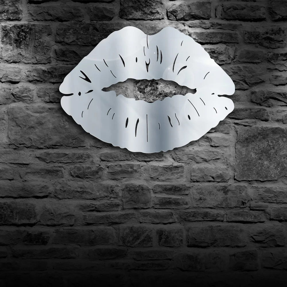 Соблазнительное популярное декоративное светящееся настенное зеркало с губами