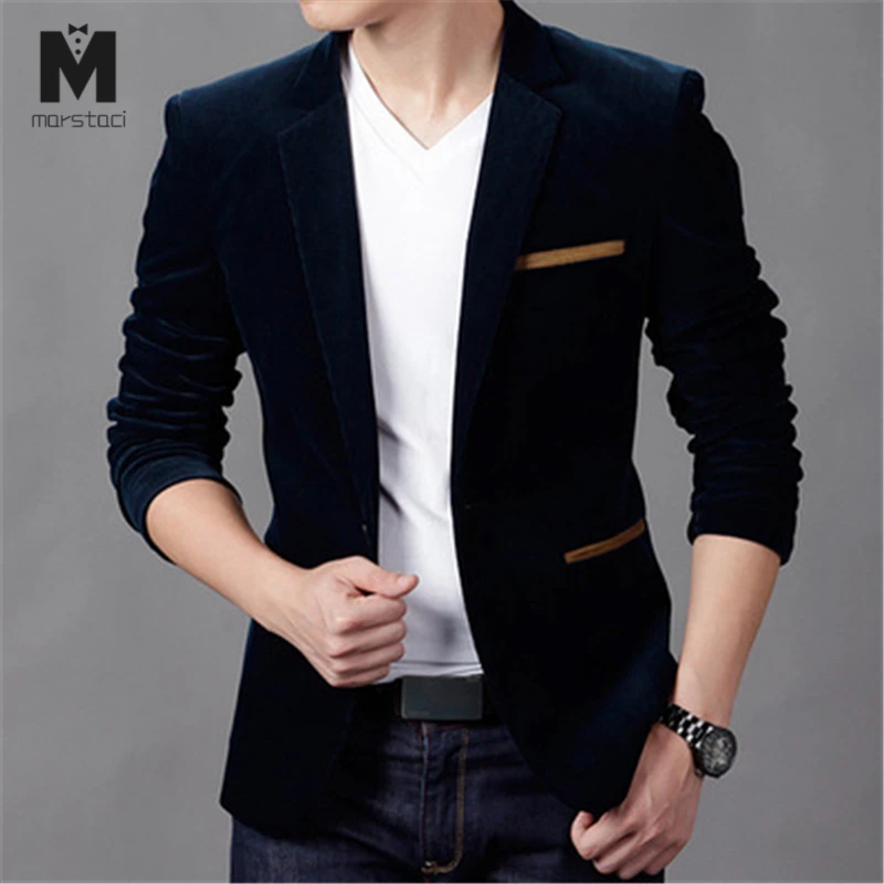 Новый мужской модный брендовый блейзер в британском стиле повседневный