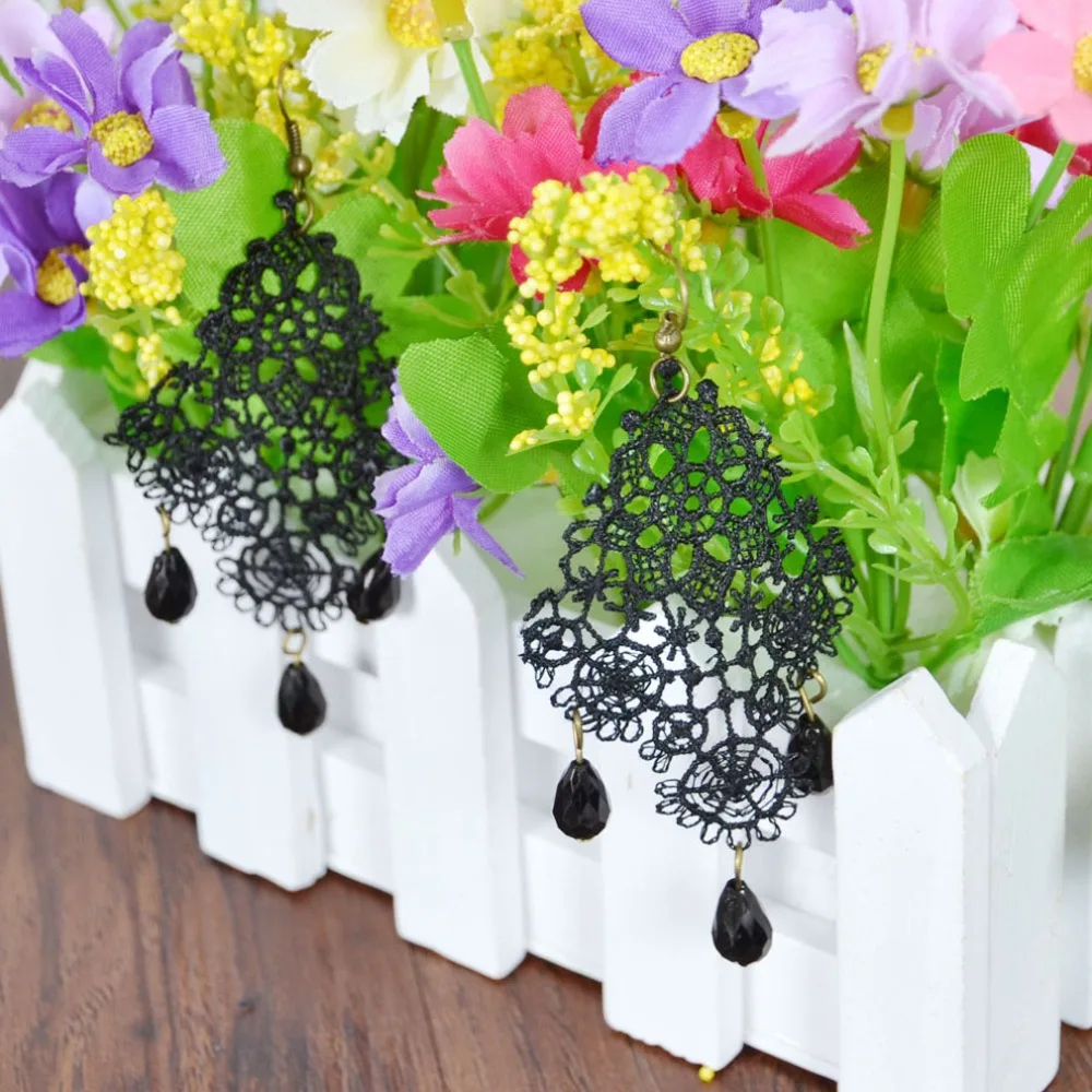 Новый Стиль Кружева Акриловые Бусы Серьги Камень Бисер Ручной Работы 3D Личность