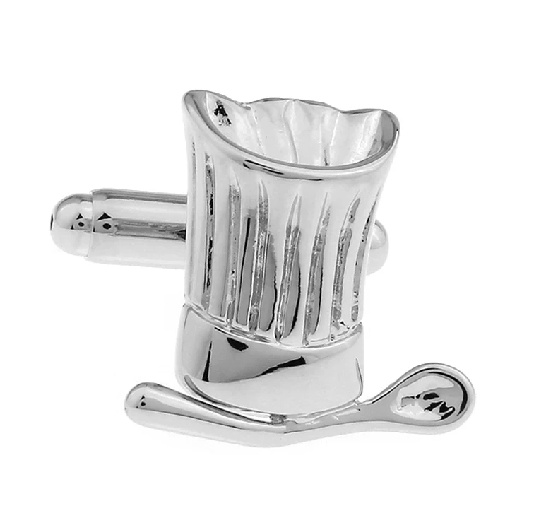 Мужские запонки для кофейных чашек медный материал серебристый цвет | Украшения