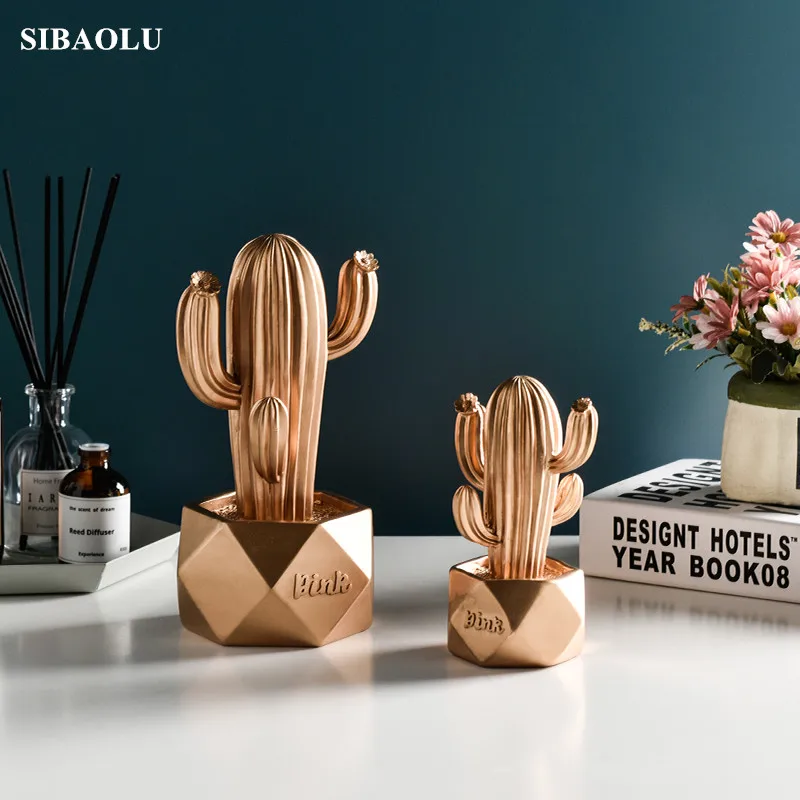 Фон для спальни имитация смолы кактус украшения INS смола феи украшение сада дома