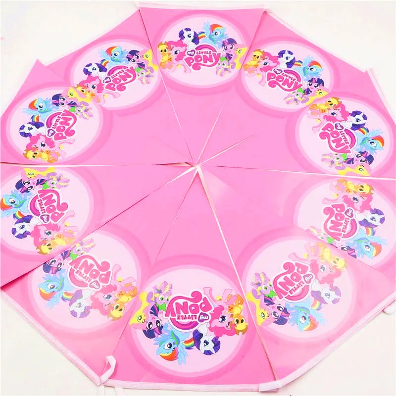 51 шт./лот My Little Pony тематическая вечеринка на день рождения украшения одноразовые бумажные чашки пластины салфетка флаг Скатерть вечерние принадлежности наборы