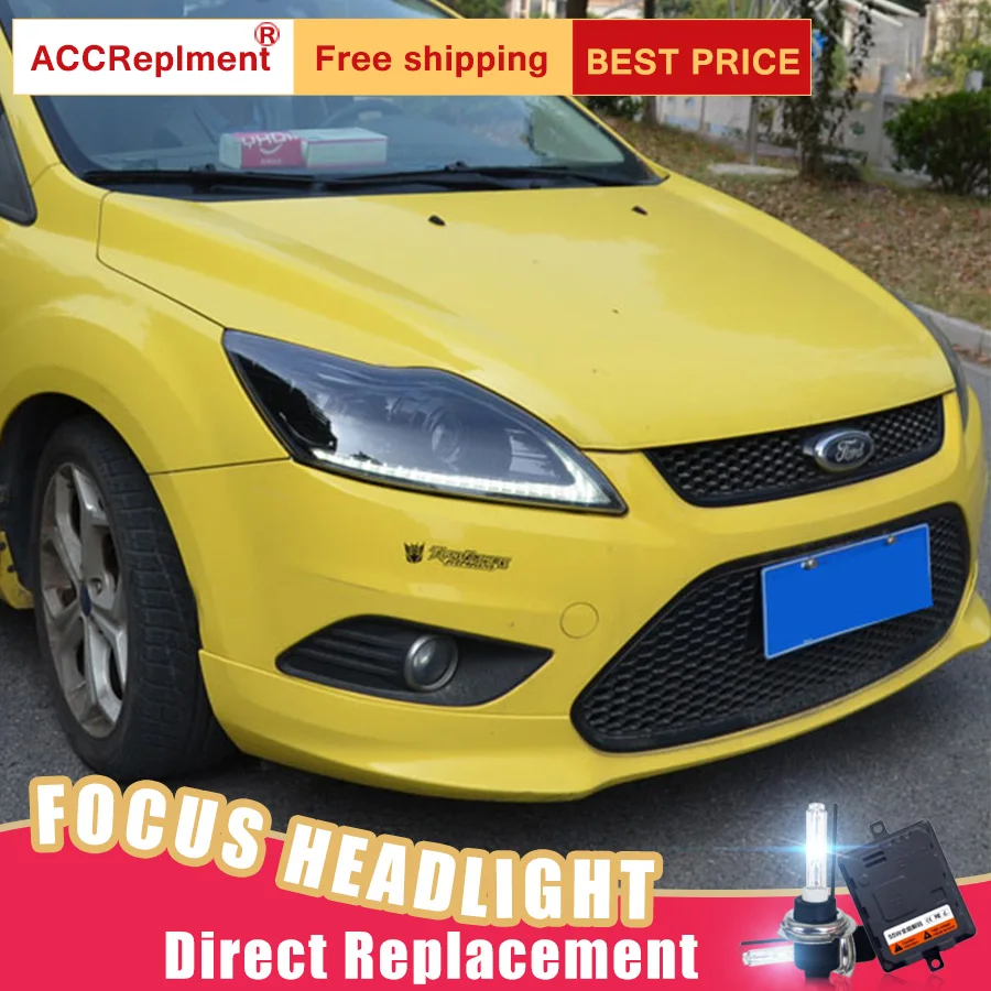 2 шт. светодиодный ные фары для Ford Focus 2009-2013 Автомобильные ангельские глазки