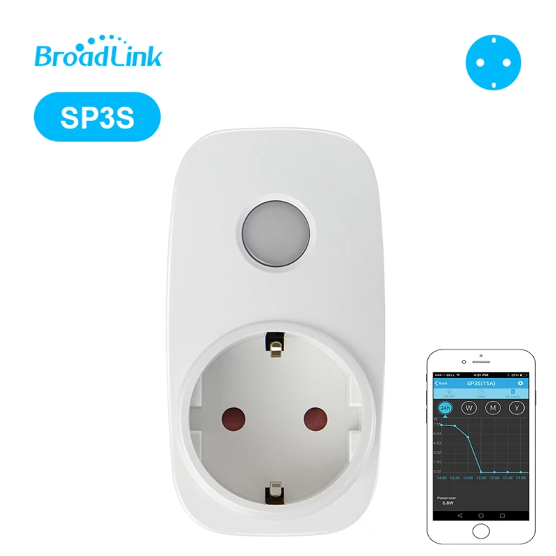 Broadlink Smart Home RMMini3 WiFi+ ИК+ 4G Дистанционное Управление штепсельная вилка европейского стандарта Беспроводной Управление; для работы Alexa Google Home