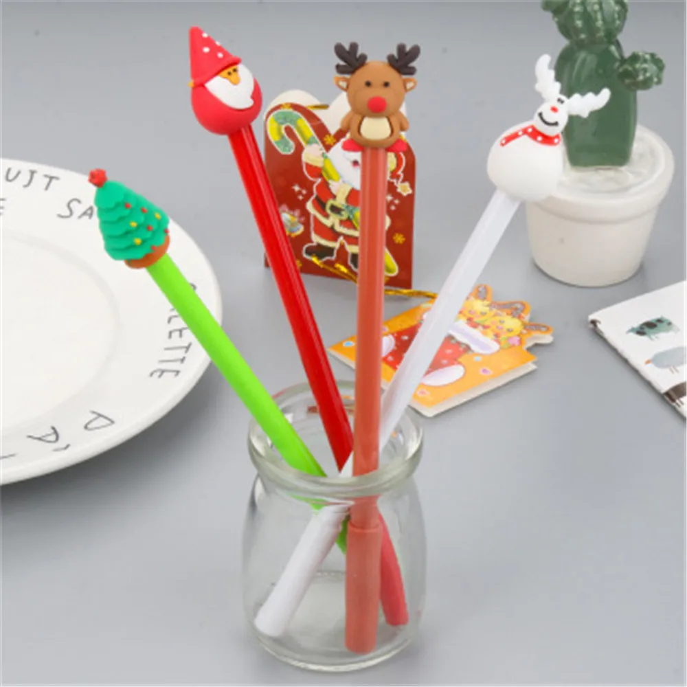 1 шт. гелевые ручки с рождественской елкой Санта Клаусом милый снеговик олень