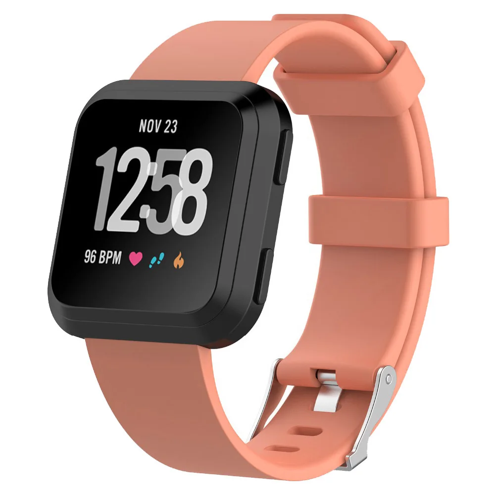 Для Fitbit Versa Lite Смарт-часы Сменные силиконовые резиновые TPE ремешок браслет ремень маленький большой размер