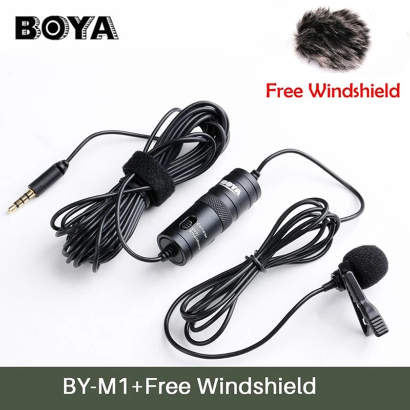 BOYA BY M1 Label Lavalier всенаправленный конденсаторный микрофон для iPhone Android Canon Nikon DSLR