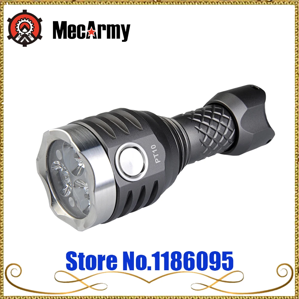 Mecarmy PT10 Ультра-яркий USB Перезаряжаемые компактный фонарик 3* CREE XP-G2 светодиодов Макс. 800 люмен 126 м тактический фонарик