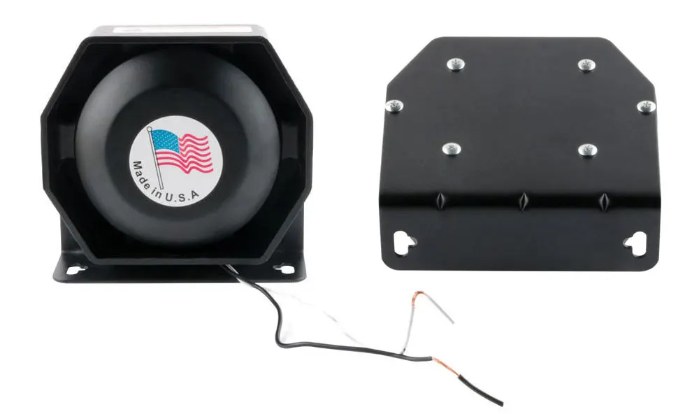 Автомобиль рога 200W ПА плоской подошве Lould Динамик, 12V Мегафоны электронный Динамик для аварийного автомобиля грузовик черный металлический мульти-тон