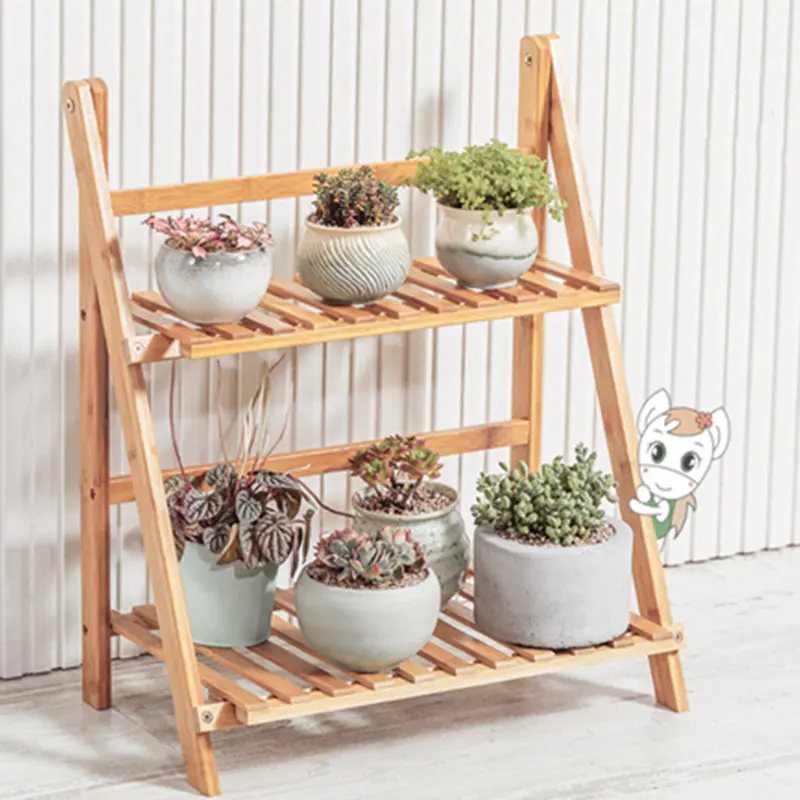 ALWAYSME BambooWooden напольная подставка для растений, цветов, стеллажи, подставка для цветов, стеллаж для хранения, уличный держатель для сада