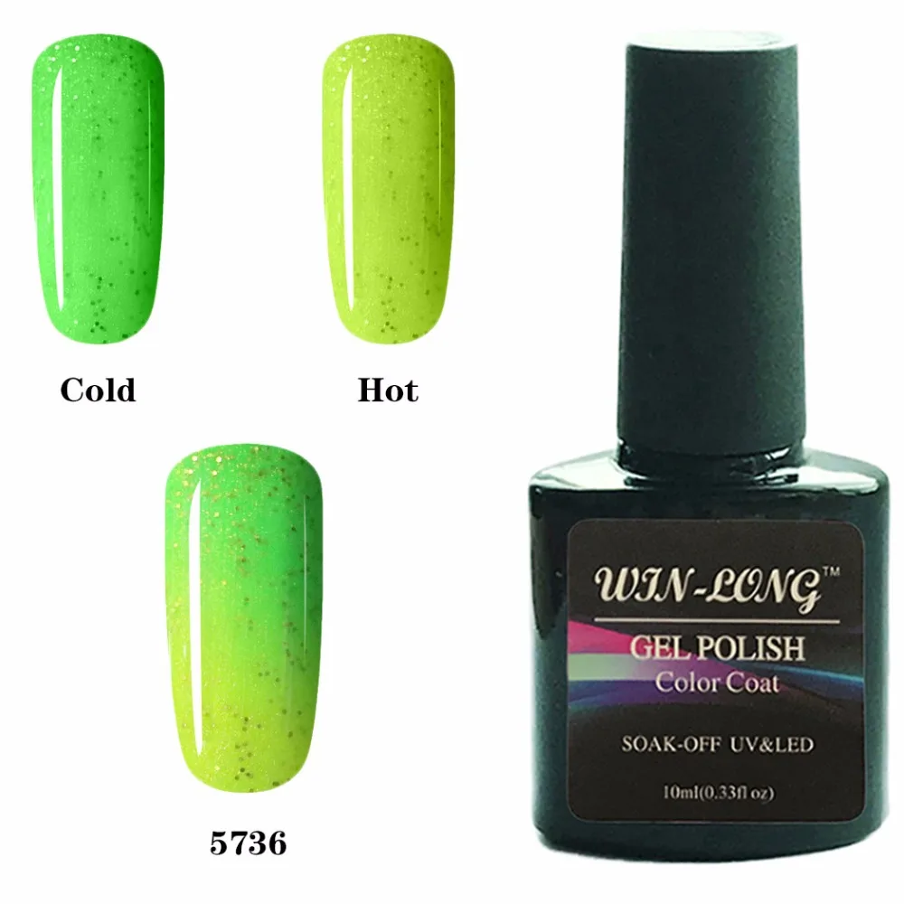 Термальность тепла холодной Цвета гель лак для ногтей изменение Цвет Soak Off полу
