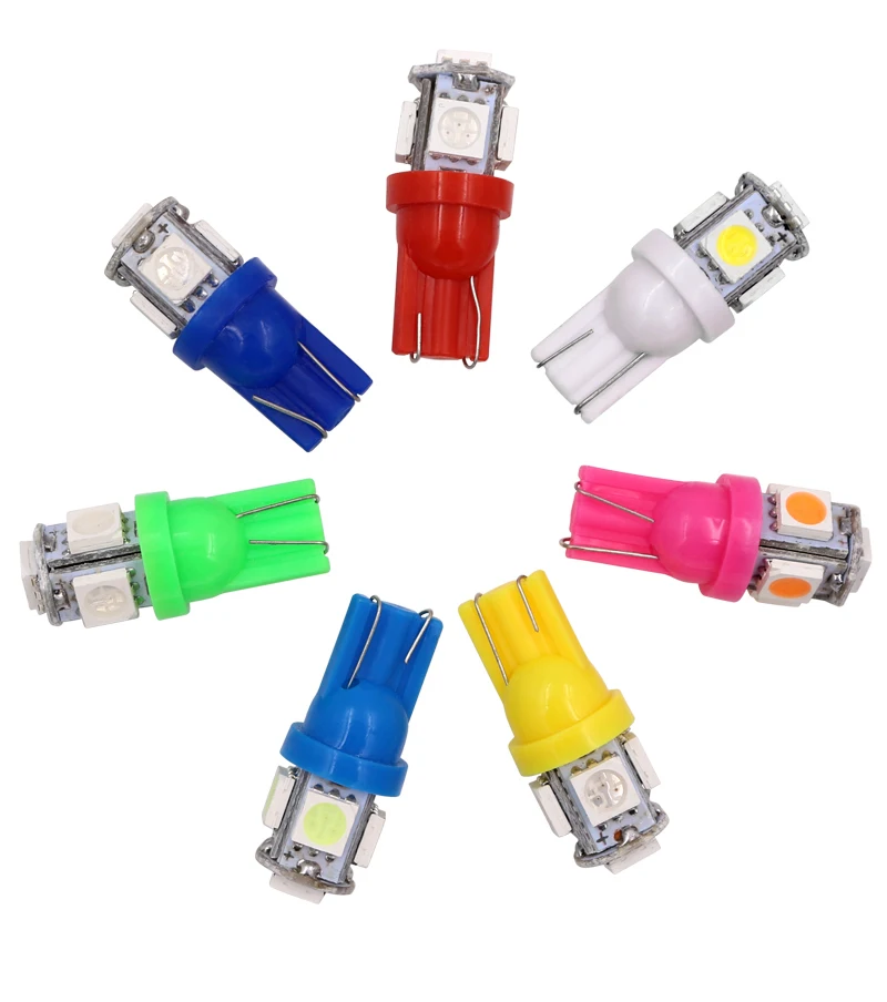 1 шт. автомобильная лампа T10 5SMD DC 12V 2W 5050 5 SMD 192 168 194 W5W