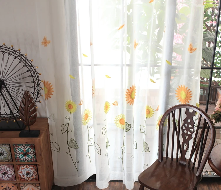 Шторы на заказ хлопковая ткань с вышивкой для окон и послеродового сада гостиной