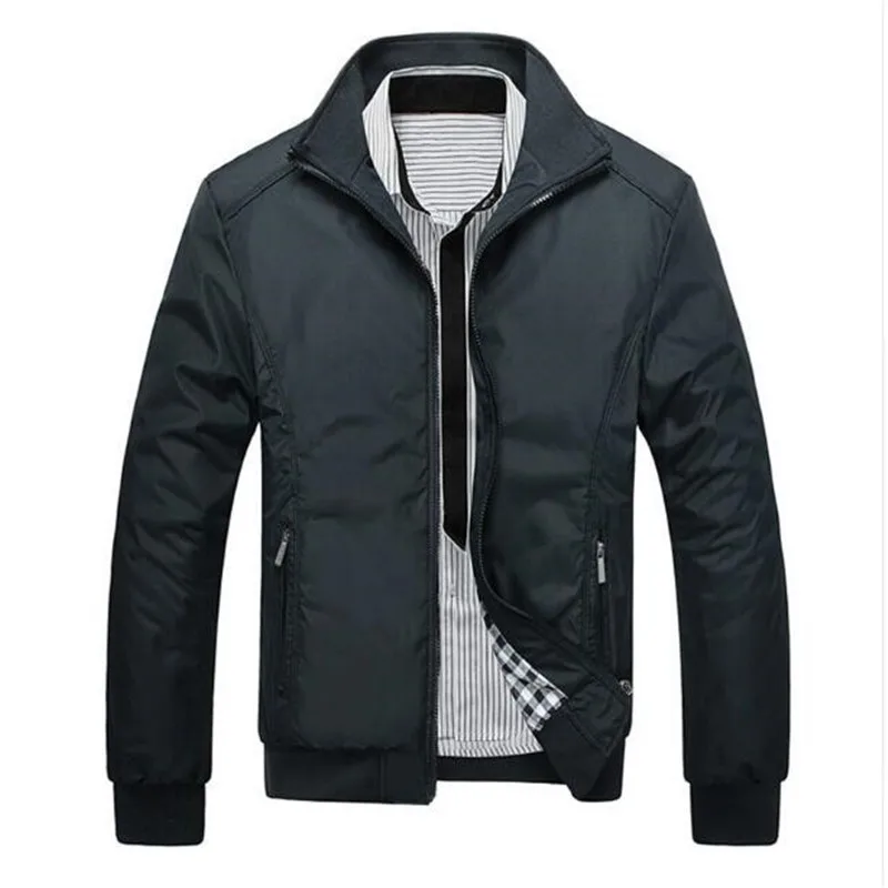 Мужская куртка весна осень пальто 2018 для среднего возраста мужская мода стоячий
