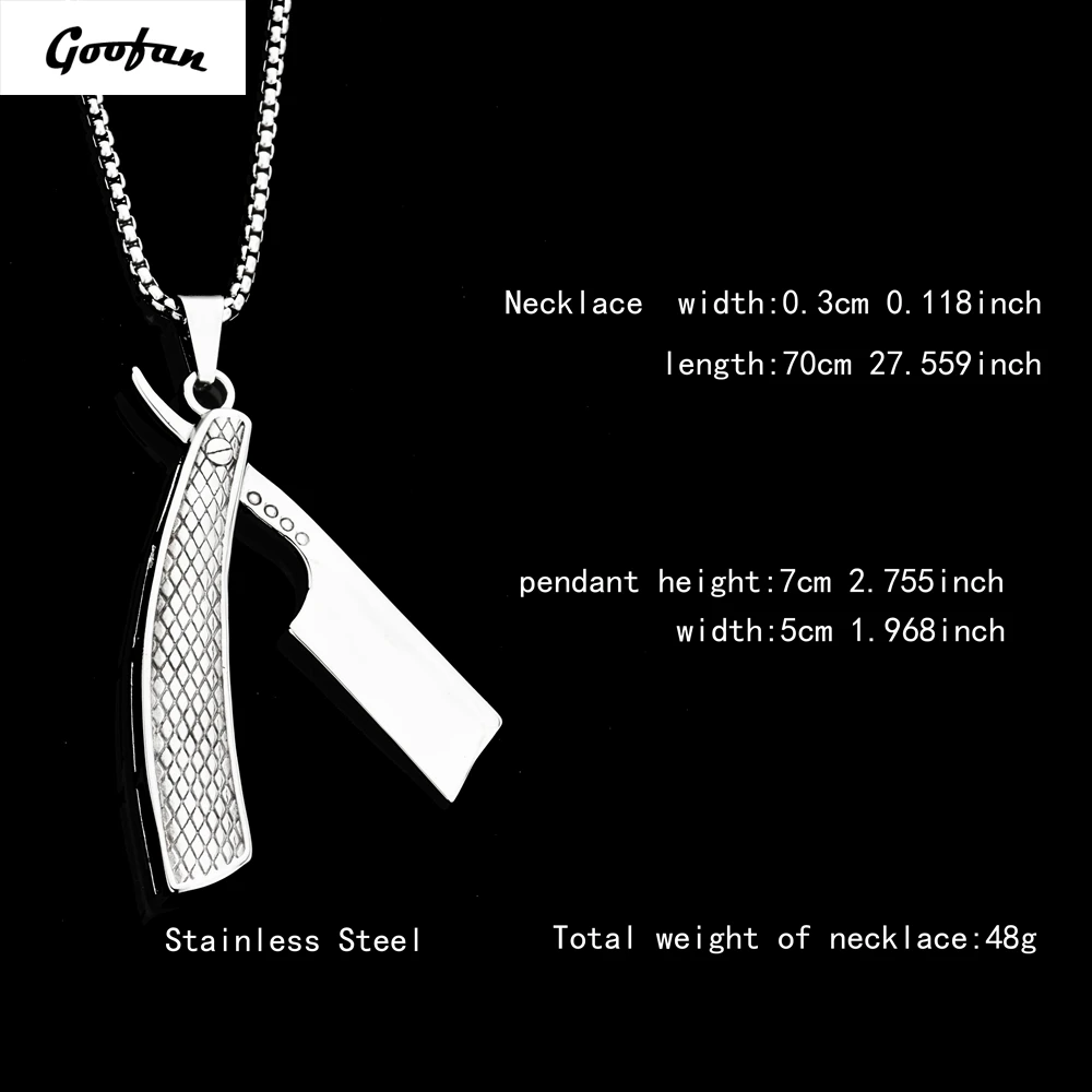 Goofan хип хоп Мужская индивидуальная цветная стрижка складной нож кулон и ожерелье