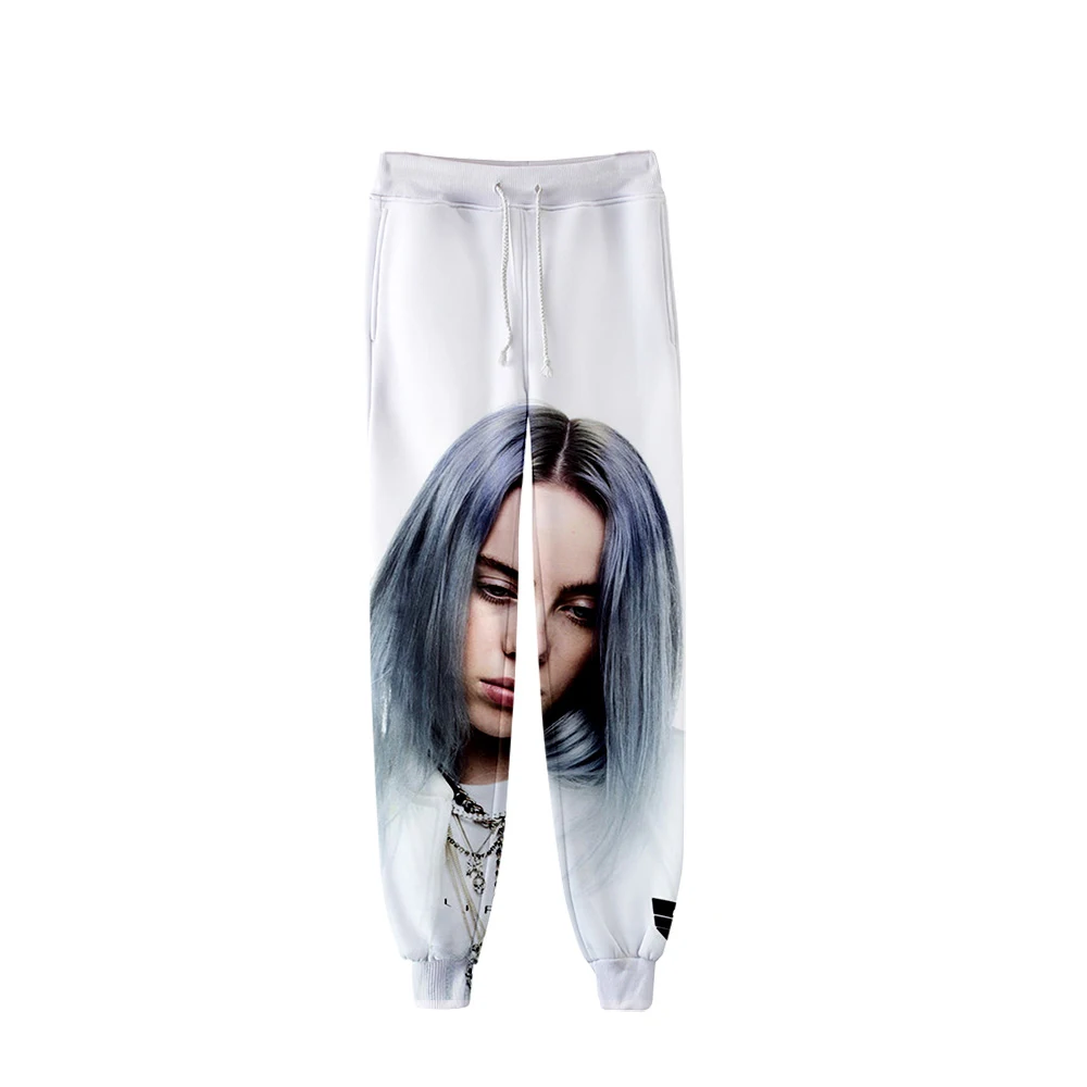 3D Billie Eilish брюки с принтом повседневные весенние повседневные штаны для бега женские и мужские 3D брюки тонкие крутые горячая Распродажа брюки 4XL