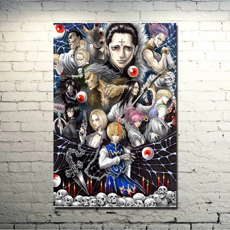 Художественный плакат Hunter x из шелковой ткани с аниме принтом 13x20 32x48 дюймов