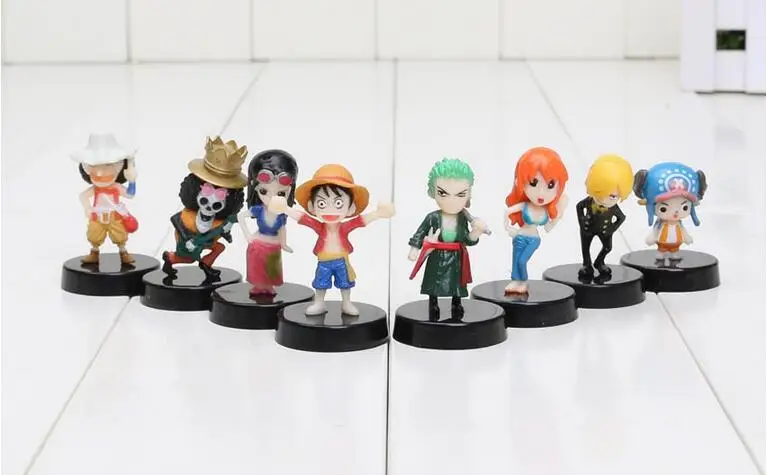 Экшн-фигурки из ПВХ 8 шт./компл. один предмет два года спустя Брук усоп Зоро нами