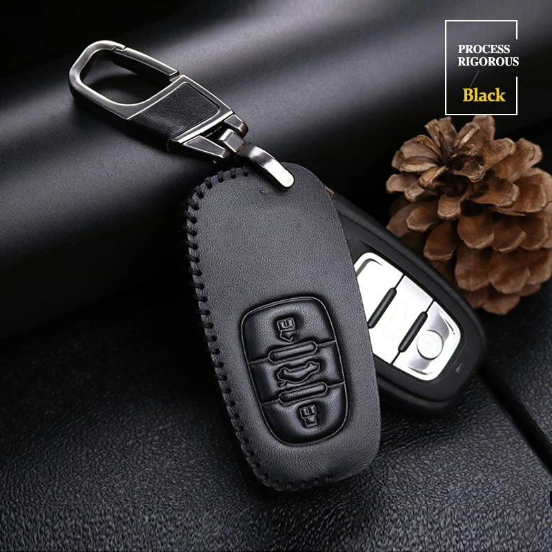 Чехол для ключей Audi A2 A3 8P A4 B5 B6 B7 B8 A6 C5 C6 4F Q5 Q7 A4L A6L Q3 Smart Key Ring Holder|car key case cover|key for carkey