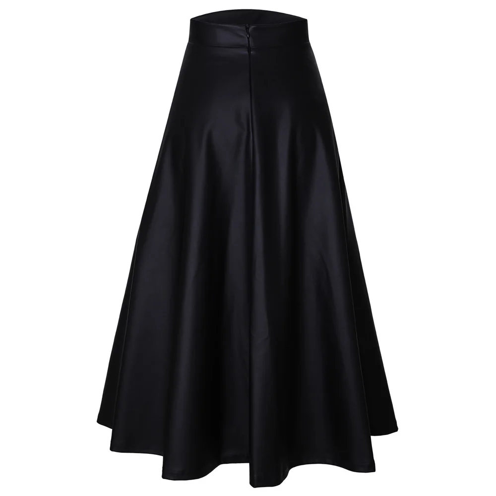 Женская винтажная юбка-трапеция Kenancy черная повседневная юбка миди из