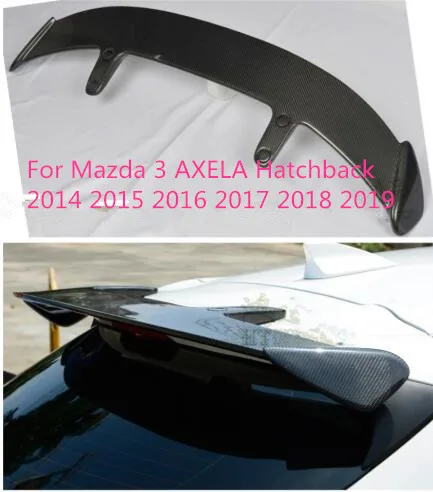 Углерода волокно/ABS задний спойлер багажника крыло для Mazda 3 AXELA хэтчбек 2014 2015 2016 2017