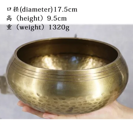 17.5cm Тибетская чаша Поющая чаша декоративная-настенная посуда домашнее украшение декоративная настенная посуда тибетская Поющая чаша+ палочка для рук+ подушка - Цвет: 17.5cm