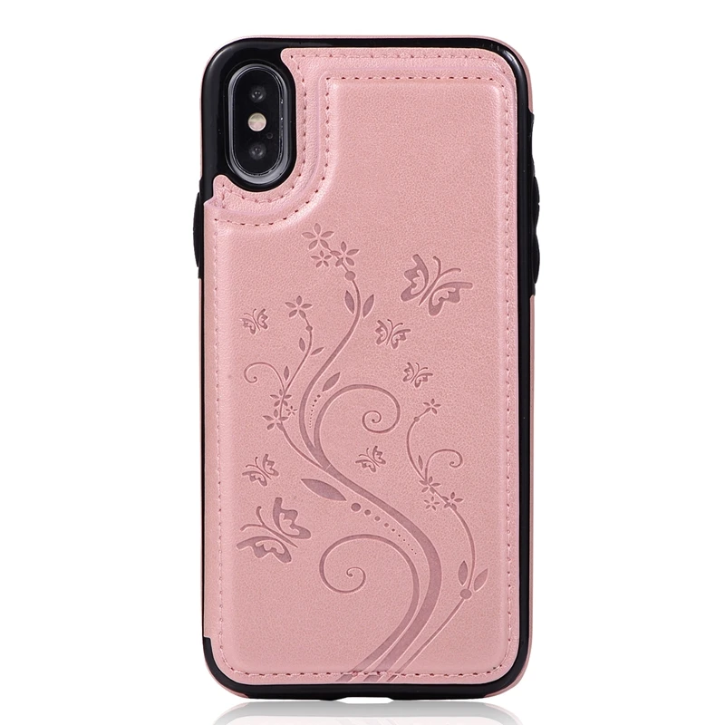 Чехол с тиснением в стиле ретро для iPhone 7, 8, 6, 6S Plus, X, XR, XS Max, кожаный флип-чехол с подставкой для iPhone X, XR, XS Max, сумки для слотов