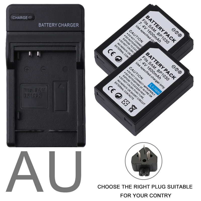 2 шт. BP-1030 BP 1030 BP1030 Батарея+ Зарядное устройство для samsung NX200 NX210 NX300 NX500 NX1000 NX1100 NX-300M Батарея