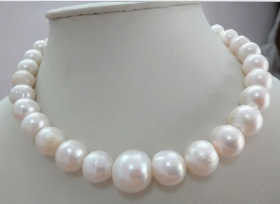 HUGE 12.5-13.5MM SOUTH SEA GENUINE WHITE PEARL NECKLACE | Украшения и аксессуары