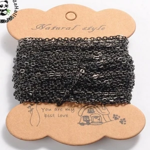 Gunmetal Pandahall 10 м Железный крест кабельная цепь рулон Сделай Сам цепь ювелирные изделия изготовление браслета ожерелья серебро золотой античный бронзовый Платиновый цвет - Цвет: Gunmetal