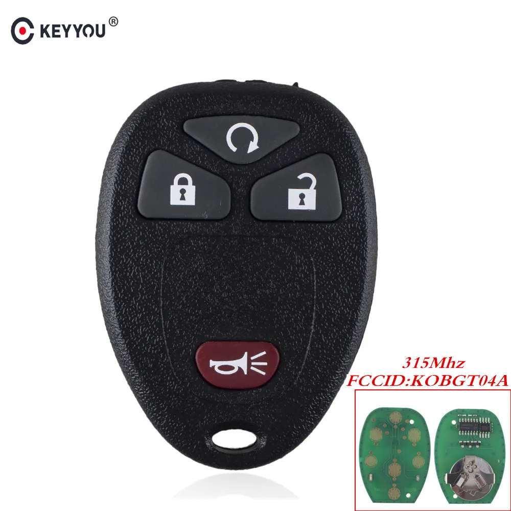Ключ KEYYOU для GMC Buick Chevrolet Cadillac Suburban Tahoe KOBGT04A дистанционное управление 4 кнопки