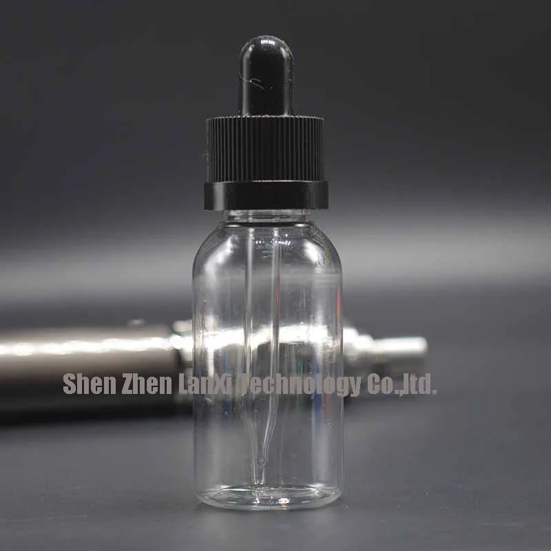 2000 шт E liquid 30 мл PET Black Childproof Caps 1OZ пустая бутылка со стеклом типа капельница для cig