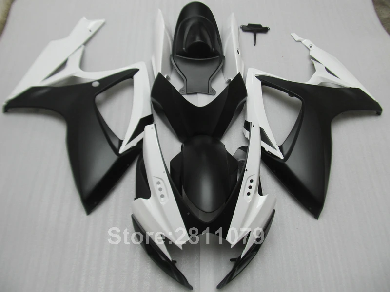 Инъекционная форма Детский комплект для Suzuki GSXR600 06 07 белый черный фар GSXR 750 2006 2007