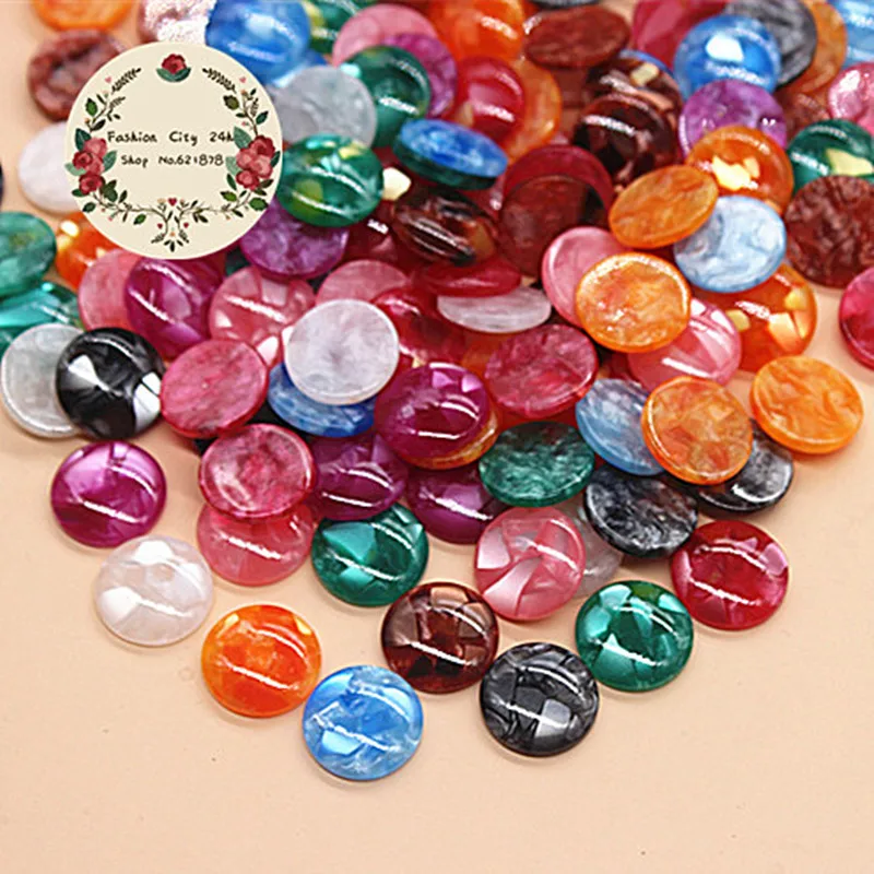 30 шт 14 мм смесь цветов смолы Imiatation Seashell круглые бусины (без отверстия) Flatback кабошон Искусство DIY Кнопка/ремесло Scrabooking