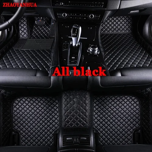 Black black line Автомобильный коврик для Toyota Land cruiser Prado 120 150 2700 Fortuner 4Runner HiLux Sequoia Zelas Venza, автомобильные стильные напольные ковры - Название цвета: Black black line