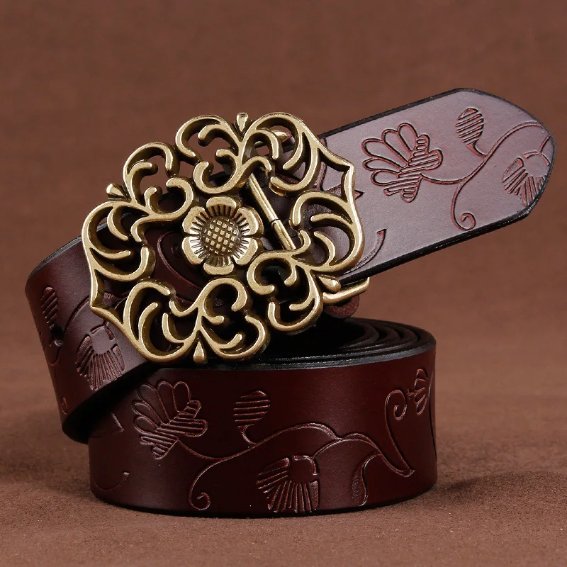 

2017 fashion women's belts cowskin genuine leather luxury straps female waistband for woman for jeans high quality free shipping