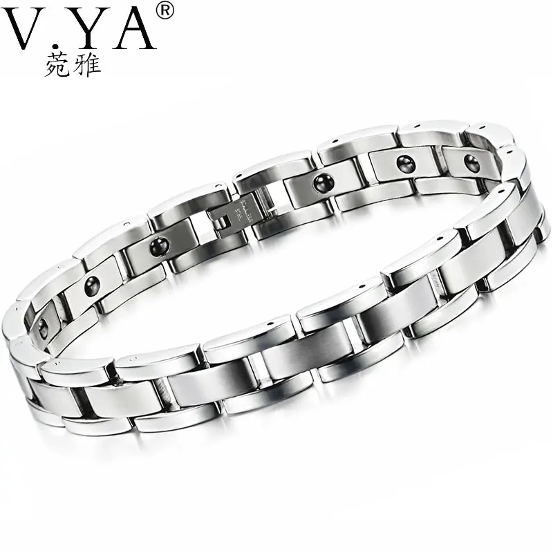 V.Ya браслеты из нержавеющей стали для мужчин модные звенья цепи аксессуары 23 см